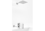 Shower set Kohlman Excelent, concealed, square overhead shower 20cm, 3 wyjścia wody, chrome