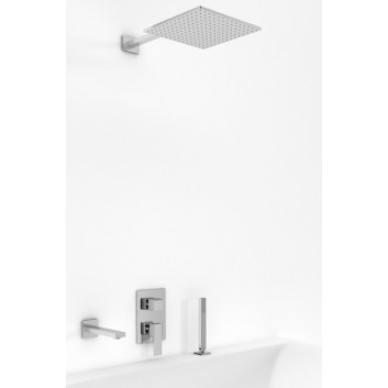 Shower set Kohlman Excelent, concealed, square overhead shower 20cm, 3 wyjścia wody, chrome