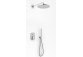 Shower set Kohlman Excelent, concealed, square overhead shower 20cm, 1 wyjście wody, chrome