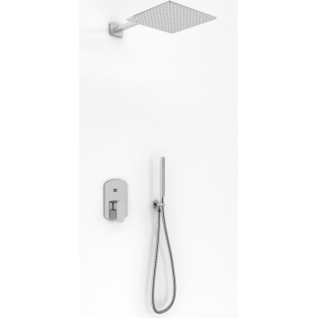 Shower set Kohlman Foxal, concealed, round overhead shower 20cm, 2 wyjścia wody, chrome