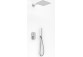 Shower set Kohlman Foxal, concealed, round overhead shower 20cm, 2 wyjścia wody, chrome