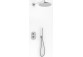 Shower set Kohlman Foxal, concealed, round overhead shower 20cm, 2 wyjścia wody, chrome