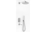 Bathtub set Kohlman Foxal, concealed, square overhead shower 20cm, 3 wyjścia wody, chrome