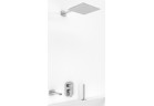Bathtub set Kohlman Foxal, concealed, square overhead shower 25cm, 3 wyjścia wody, chrome