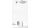 Bathtub set Kohlman Foxal, concealed, square overhead shower 20cm, 3 wyjścia wody, chrome