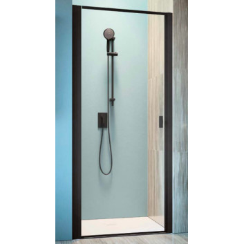 Front for shower cabin Radaway Nes 8 Black KDS I 140, door left, glass transparent, 1400x2000mm, black profil