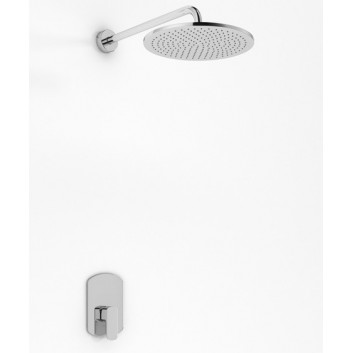 Bathtub set Kohlman Foxal, concealed, round overhead shower 20cm, 3 wyjścia wody, chrome