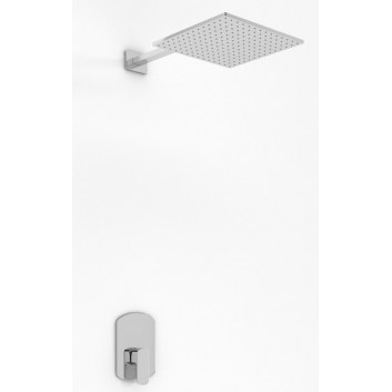 Shower set Kohlman Foxal, concealed, round overhead shower 20cm, 1 wyjście wody, chrome