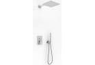 Shower set Kohlman Saxo, concealed, square overhead shower 25cm, 2 wyjścia wody, chrome