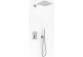 Shower set Kohlman Foxal, concealed, square overhead shower 20cm, 2 wyjścia wody, chrome