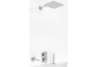 Bathtub set Kohlman Saxo, concealed, square overhead shower 40cm, 3 wyjścia wody, chrome