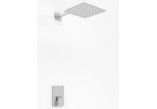 Bathtub set Kohlman Saxo, concealed, square overhead shower 20cm, 3 wyjścia wody, chrome