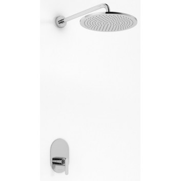 Shower set Kohlman Foxal, concealed, round overhead shower 20cm, 1 wyjście wody, chrome