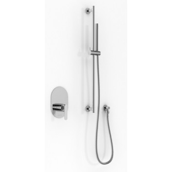 Shower set Kohlman Saxo, concealed, 1 wyjście wody, with railing, chrome