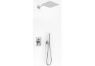 Shower set Kohlman Dexame, concealed, square overhead shower 25cm, 2 wyjścia wody, chrome