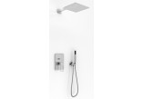 Shower set Kohlman Dexame, concealed, square overhead shower 20cm, 2 wyjścia wody, chrome