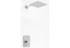 Shower set Kohlman Nexen, concealed, square overhead shower 20cm, 1 wyjście wody, chrome
