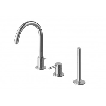 3-hole bath mixer Kohlman Gixs, standing, obracana spout, chrome