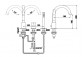 3-hole bath mixer Kohlman Gixs, standing, obracana spout, chrome