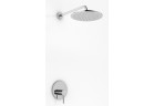 Shower set Kohlman Roxin, concealed, round overhead shower 20cm, 1 wyjście wody, chrome