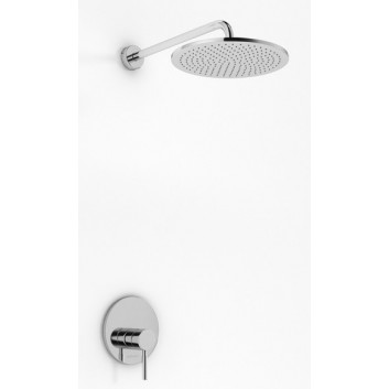 Shower set Kohlman Boxine, concealed, round overhead shower 20cm, 1 wyjście wody, chrome