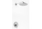 Shower set Kohlman Boxine, concealed, round overhead shower 20cm, 1 wyjście wody, chrome