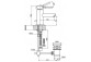 Washbasin faucet Kohlman Boxine, standing, height 150mm, korek automatyczny, chrome