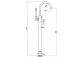 Freestanding bath mixer Kohlman Excelent, height 945mm, Shower set, chrome