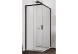 Cabin rectangular Sanswiss TOP-LINE S TLS G+D, 100x80cm, dłuższa right strona, glass transparent, profil black