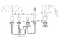 4-hole bath mixer Kohlman Proxima, standing, 2 wyjścia wody, chrome