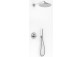 Shower set Kohlman Boxine, concealed, round overhead shower 20cm, 2 wyjścia wody, chrome