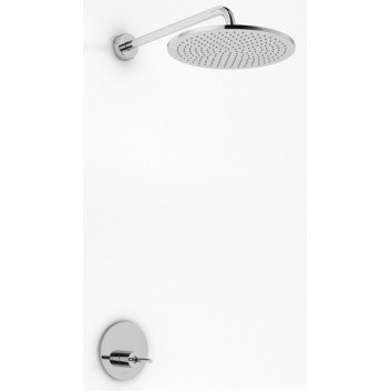 Shower set Kohlman Roxin, concealed, round overhead shower 20cm, 1 wyjście wody, chrome