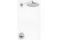 Shower set Kohlman Roxin, concealed, round overhead shower 20cm, 1 wyjście wody, chrome