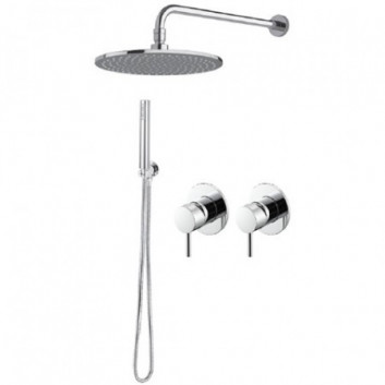 Shower set Vema Maira, concealed, 2 wyjścia wody, overhead shower round 20cm, chrome