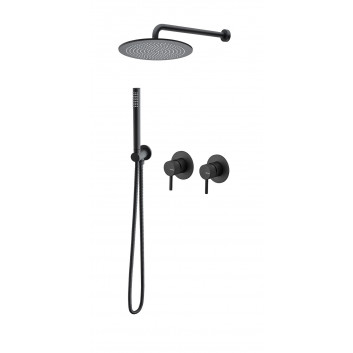 Shower set Vema Maira, concealed, 2 wyjścia wody, 2 osobne baterie, overhead shower round 20cm, chrome