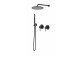 Shower set Vema Maira, concealed, 2 wyjścia wody, 2 osobne baterie, overhead shower round 20cm, chrome