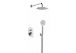 Shower set Graff Shoreland, concealed, mixer thermostatic, round overhead shower 250mm, handshower 3-functional, shower rail, polerowany chrome