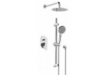 Shower set Graff Shoreland, concealed, round overhead shower 250mm, handshower 3-functional, polerowany chrome