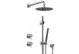 Shower set Graff M.E., concealed, round overhead shower 250mm, handshower 1-functional, polerowany chrome