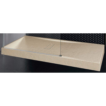 Shower tray rectangular Novellini Custom Touch, 100x80cm, montaż on the floor, height 12cm, acrylic, white mat