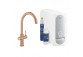 Set Grohe Blue Professional, jednostka chłodząca with mixer in the form of C, do wody gazowanej, obracana spout, chrome 