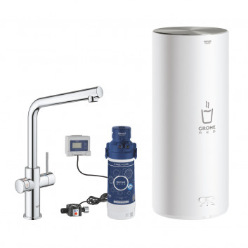 Set Grohe Red Duo with mixer kuchenną in the form of C oraz bojlerem w rozmiarze L, obracana spout, chrome