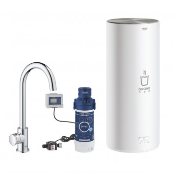 Set Grohe Red Duo with mixer kuchenną in the form of L oraz bojlerem w rozmiarze M, obracana spout, chrome