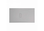 Shower tray rectangular Novellini Custom Touch, 100x80cm, montaż on the floor, height 3,5cm, acrylic, white mat