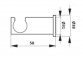 Holder prysznicowy Giulini, wall mounted, round, brass, black mat