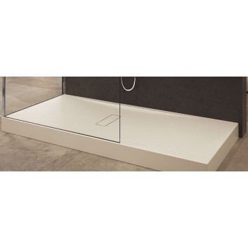 Shower tray rectangular Novellini Custom, 180x80cm, montaż on the floor, height 3,5cm, acrylic, możliwość przycinania, white mat