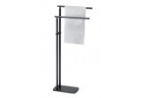 Stand for towel Gedy Florida, double, height 89cm, black mat