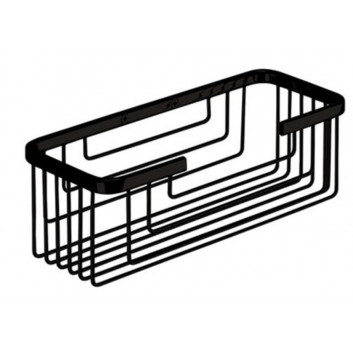 Small basket łazienkowy Gedy Hotel, 25x10cm, stainless steel, black mat