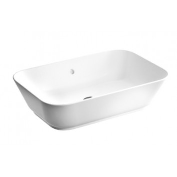 Countertop washbasin Vitra Geo, 38x38cm, round, without overflow, white
