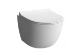 Bowl WC wall-hung Vitra Sento, 54x36,6cm, bezrantowa, white